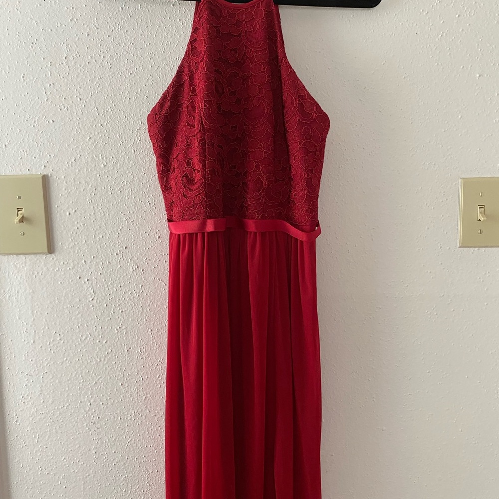 David’s bridal red bridesmaid dress - Picture 2 of 7